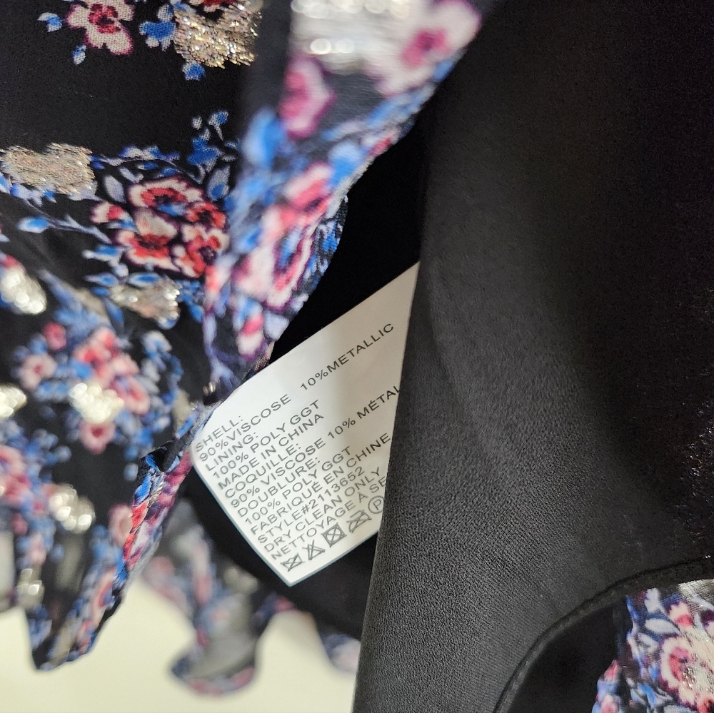 Shoshanna Floral Metallic Blouse - Picture 8 of 8